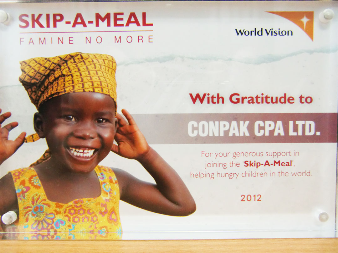 獲世界宣明會嘉獎